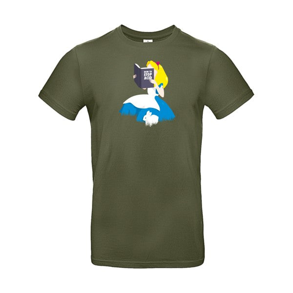 T-shirt humour original Back From Wonderland T Shirt couleur Urban Khaki