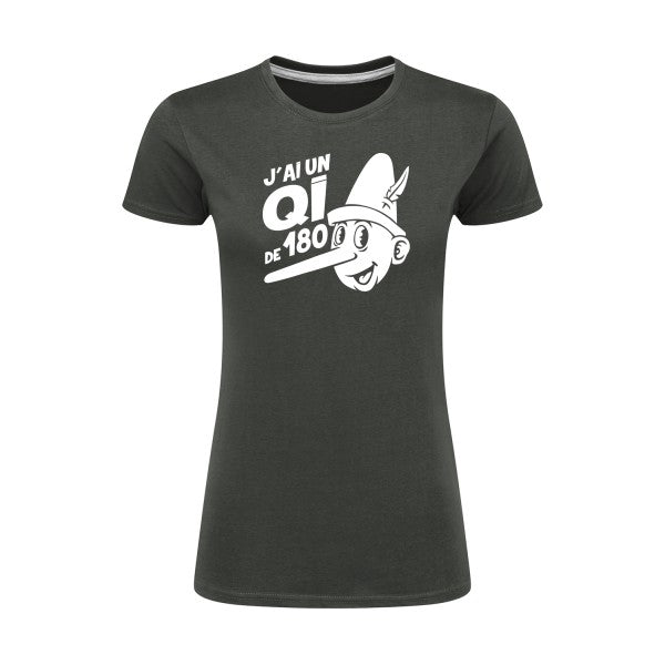 Quotient intellectuel Blanc |T shirt original femme|SG