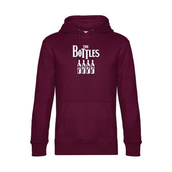 The-Bottles sweat shirt original Burgundy flex Blanc impression Face