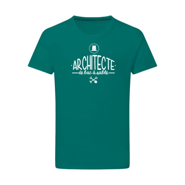 Architecte de bac à sable Blanc -Flex Blanc sur T-shirt SG  Emerald Green  2XL