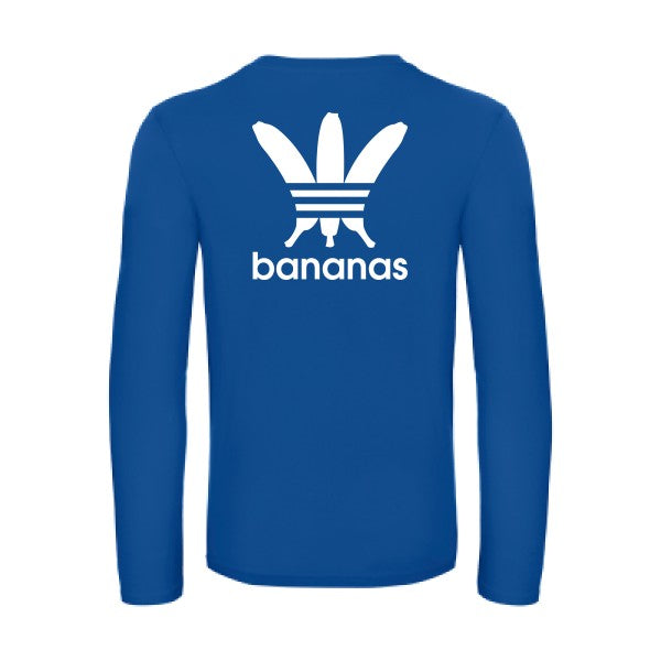 bananas - t shirt- manches- longues- original- humour- Royal Blue impression Dos