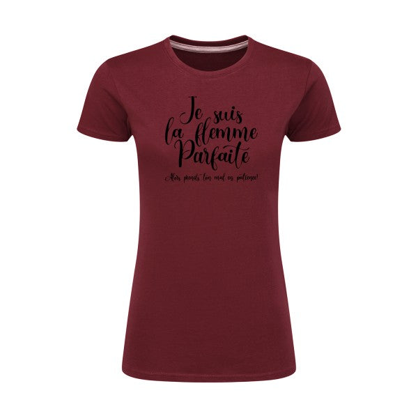 La flemme parfaite | Noir |T shirt original femme|SG