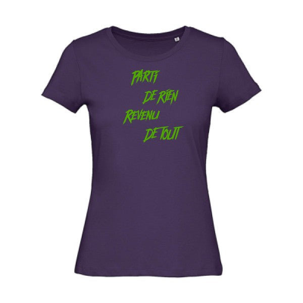 T shirt humour bio femme   femme bio|Parti de rien Vert pomme 