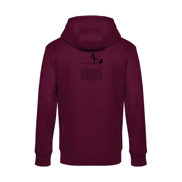 STAIR-WARS sweat shirt original Burgundy flex Noir impression Dos