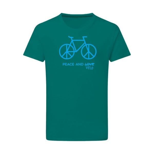 Peace and vélo - Flex bleu clair Tshirt original Emerald Green  2XL