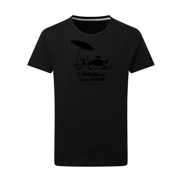 l'énergie est notre avenir noir -Flex noir sur T-shirt SG  Dark Black  4XL