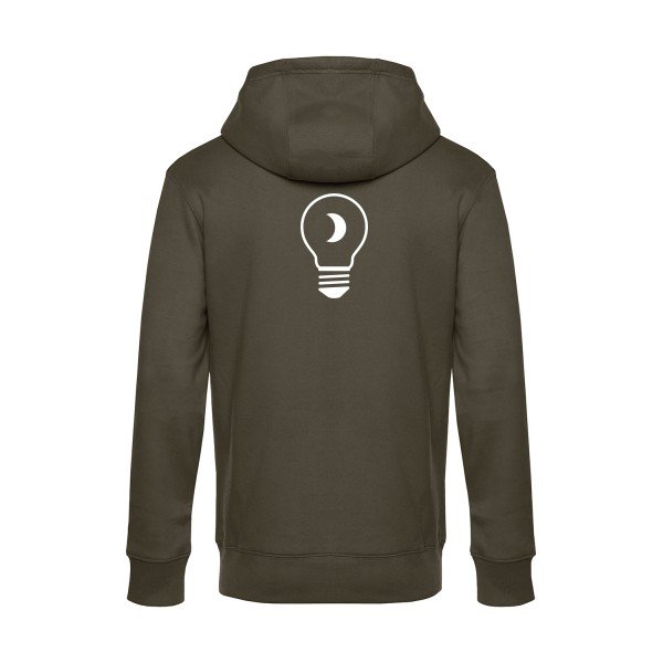 Noctambule sweat shirt original Khaki flex Blanc impression Dos