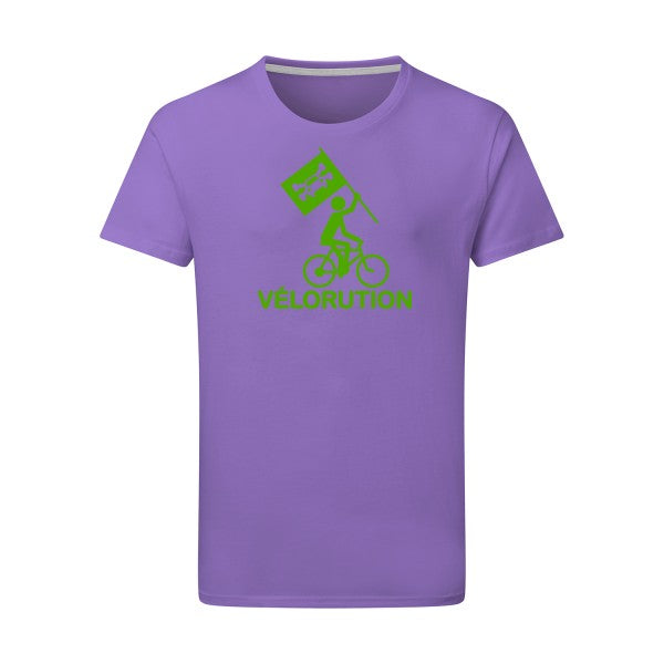 Vélorution - Flex Vert pomme Tshirt original Aster Purple  2XL