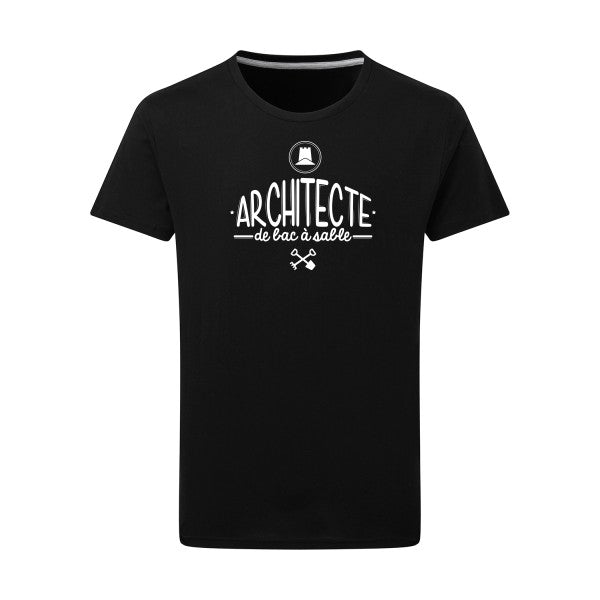 Architecte de bac à sable Blanc -Flex Blanc sur T-shirt SG  Dark Black  4XL