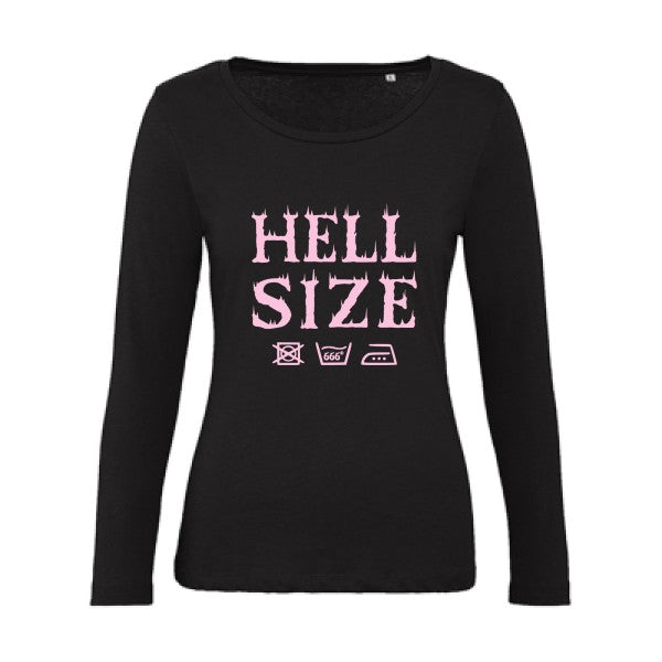 HELL SIZE ! Rose |   T shirt manches longues femme|100% bio