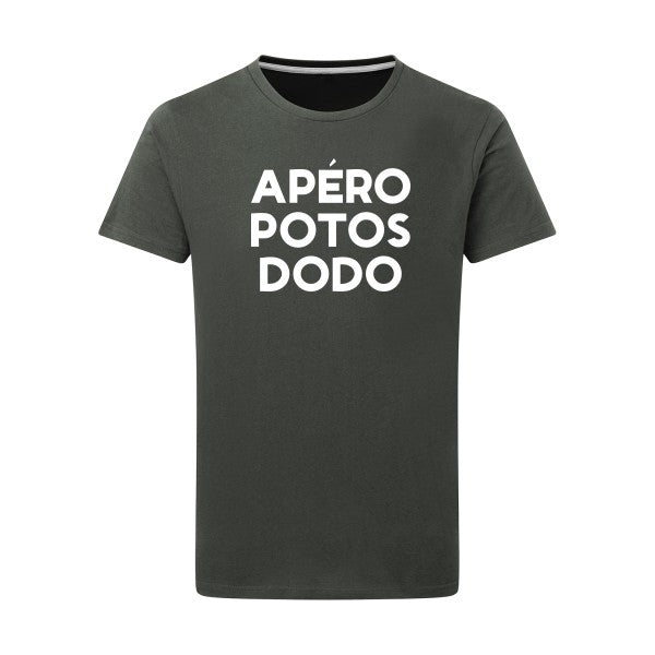 Apéro Potos Dodo  - Flex Blanc Tshirt original Charcoal  5XL