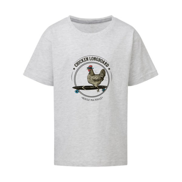 Chicken Longboard SG - Kids T-shirt enfant Ash Grey Taille 152 (11-12/2XL)