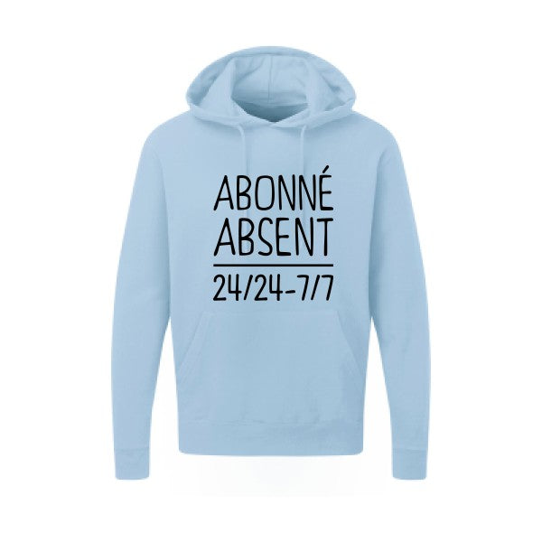 Abonné absent Noir |Sweat capuche imprimé homme