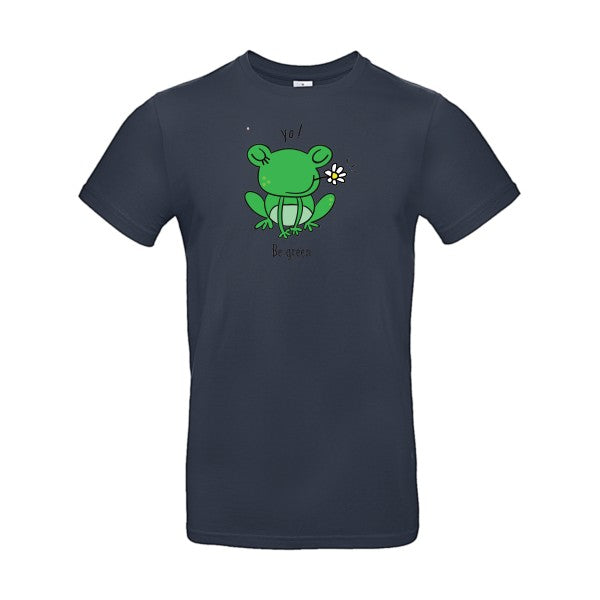 T-shirt humour original Be Green T Shirt couleur Navy