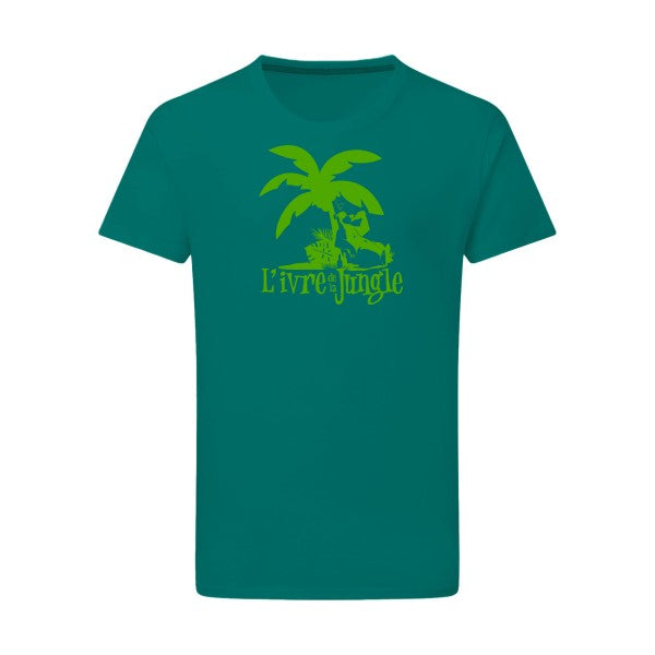 L'ivre de la jungle vert pomme -Flex vert pomme sur T-shirt SG  Emerald Green  2XL