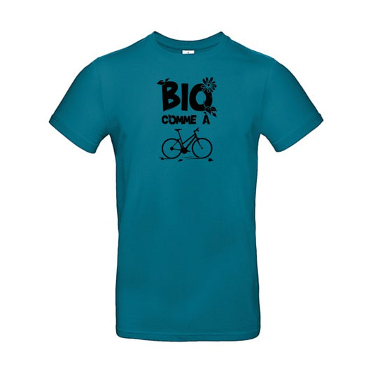 Bio comme un vélo flex noir B&C - E190 T-shirt|Diva Blue||2XL