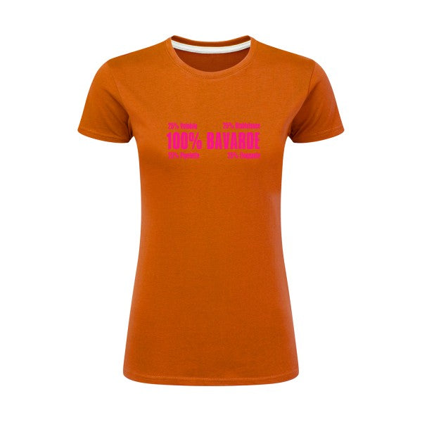 t-shirt Bavarde Rose Fluo |T shirt original femme|SG