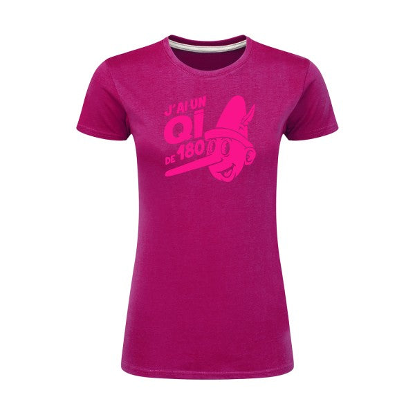 Quotient intellectuel Rose Fluo |T shirt original femme|SG