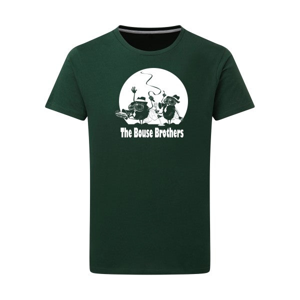 The Bouse Brothers -Flex Blanc sur T-shirt SG  Bottle Green  2XL