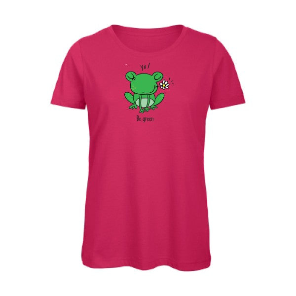 Be-Green-- - t-shirt original femme Fuchsia