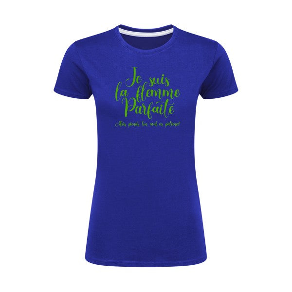 La flemme parfaite | Vert pomme |T shirt original femme|SG