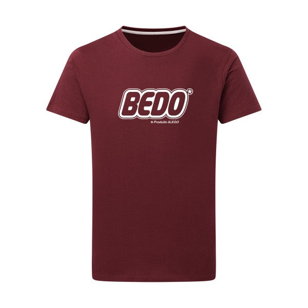 Bedo* Blanc -Flex Blanc sur T-shirt SG  Burgundy  2XL