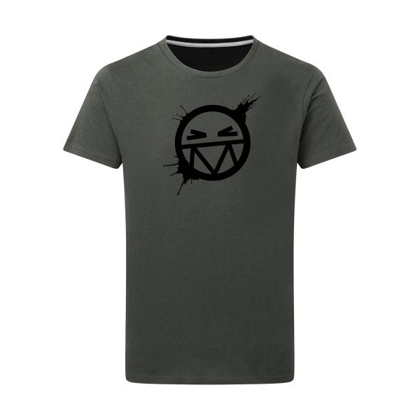 Smile noir -Flex noir sur T-shirt SG  Charcoal  5XL