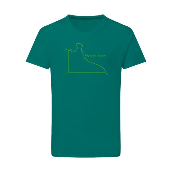 Hippopotenuse - Flex Vert pomme Tshirt original Emerald Green  2XL