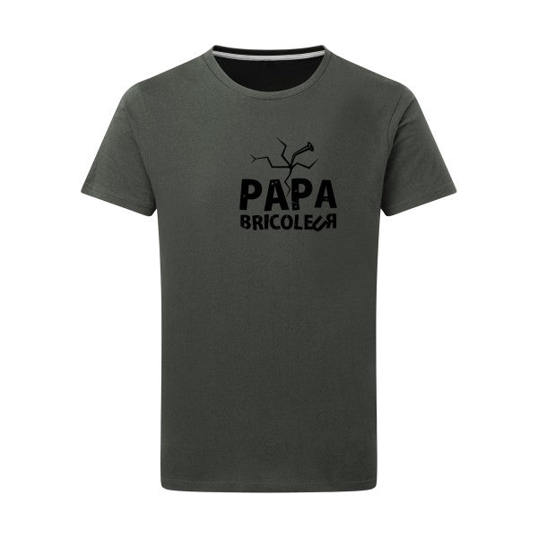 Papa bricoleur - Flex noir Tshirt original Charcoal  5XL