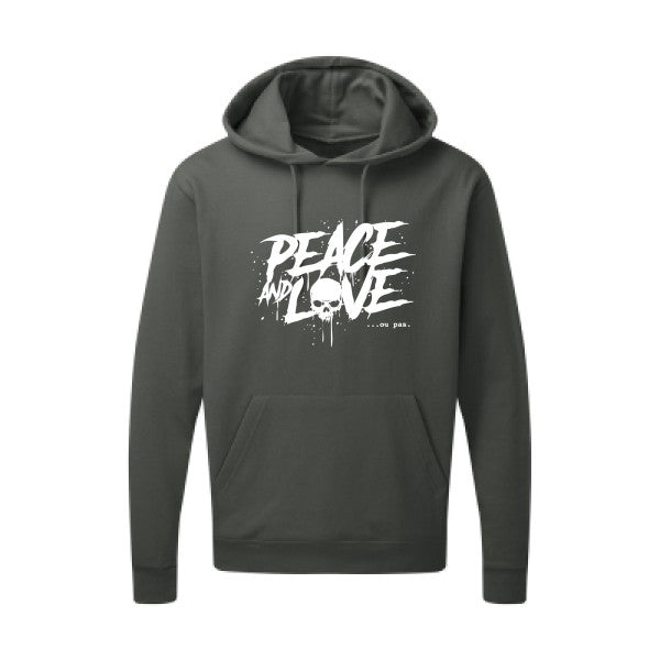 Peace or no peace |Sweat  capuche humoristique Blanc 