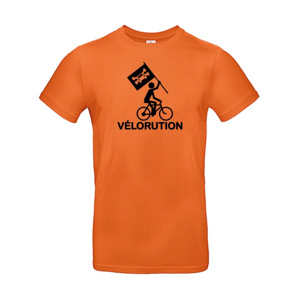 Vélorution Flex noir |E190 T-shirt|Urban Orange||2XL