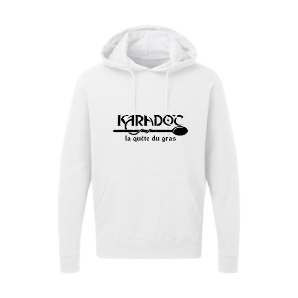 Karadoc Noir |Sweat capuche imprimé homme