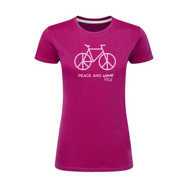 Peace and vélo Rose |T shirt original femme|SG