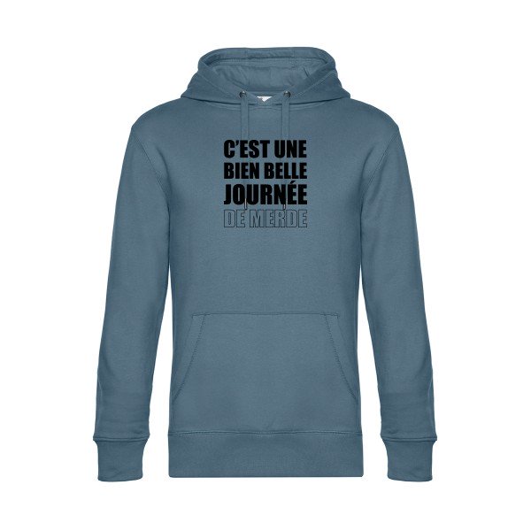 Journee-de-m... sweat shirt original nordic blue flex Noir impression Face