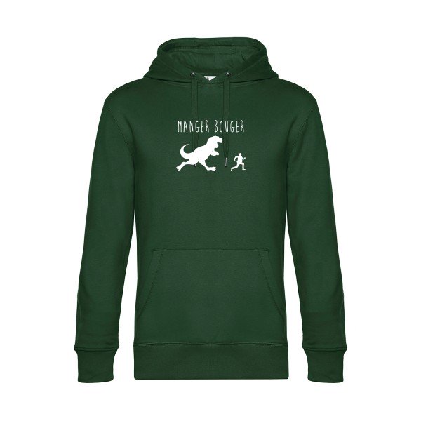 MANGER-BOUGER sweat shirt original Bottle Green flex Blanc impression Face