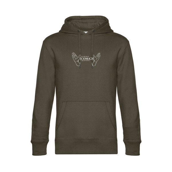 comac sweat shirt original Khaki flex Blanc impression Face
