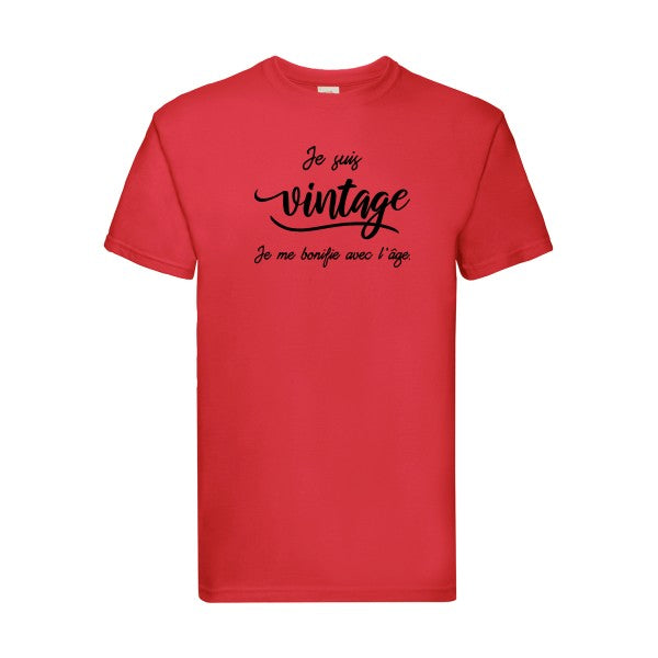 T-shirt|Je suis vintage  |flex Noir| Fruit of the loom 205 g 