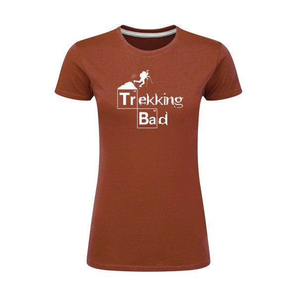 Trekking bad | Blanc |T shirt original femme|SG