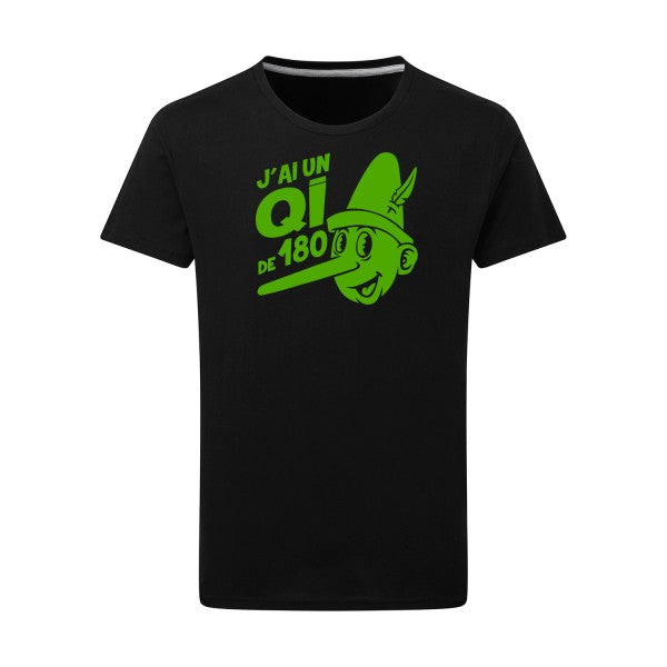 Quotient intellectuel - Flex Vert pomme Tshirt original Dark Black  4XL