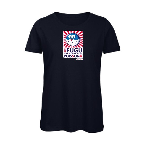 Fugu- - t-shirt original femme Navy