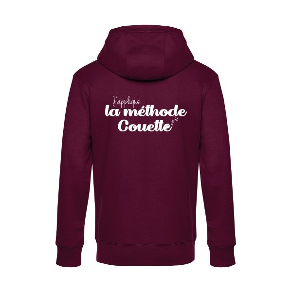 La-methode-Couette sweat shirt original Burgundy flex Blanc impression Dos