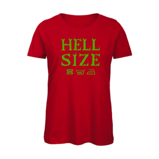 T shirt humour bio femme   femme bio|HELL SIZE ! Vert pomme 