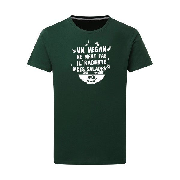 Un vegan ne ment pas Blanc -Flex Blanc sur T-shirt SG  Bottle Green  2XL