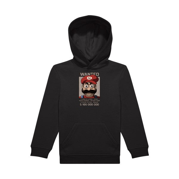 sweat capuche enfant Black Wanted-Mario