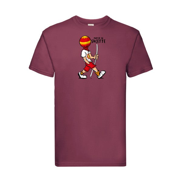 partir en sucette Fruit of the loom 205 g/m² T-shirt/ bordeaux