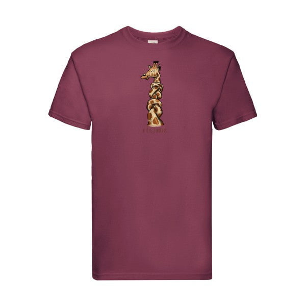 1 tête 2 noeuds Fruit of the loom 205 g/m² T-shirt/ bordeaux