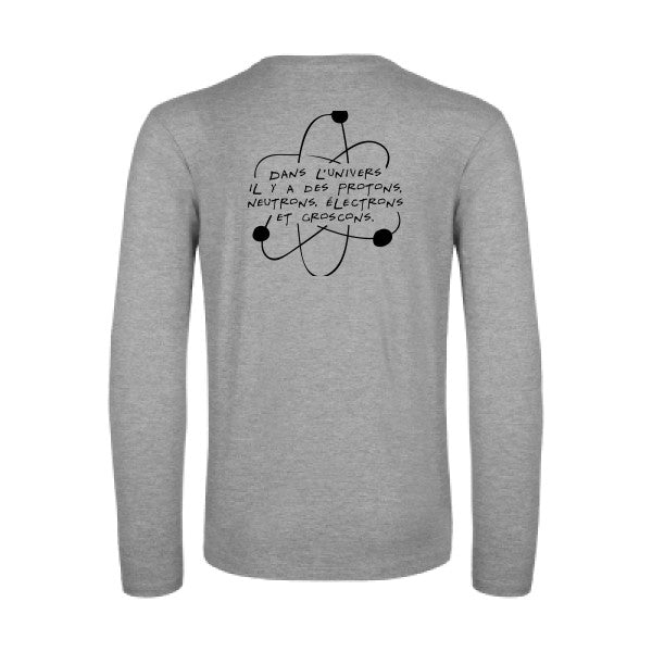 l univers - t shirt- manches- longues- original- humour- Sport Grey impression Dos