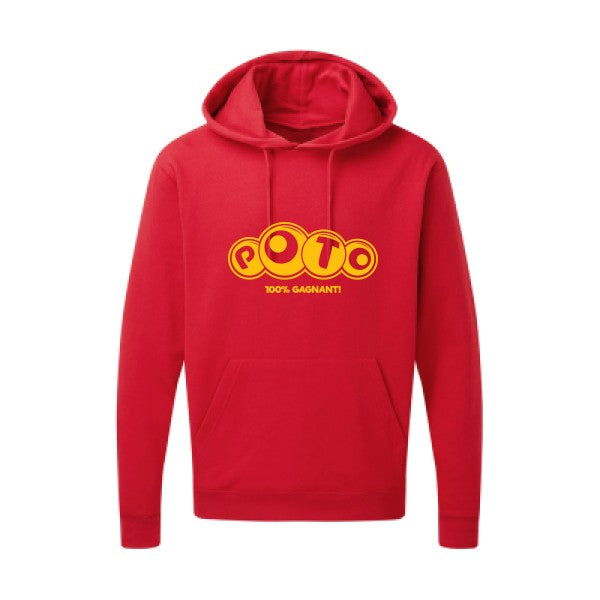 Poto jaune Or |Sweat capuche imprimé homme