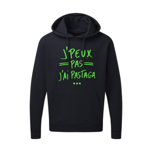 J'peux pas j'ai pastaga Vert fluo |Sweat capuche imprimé homme