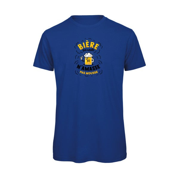 T-shirt humour original Biere Qui Roule T Shirt couleur Royal Blue